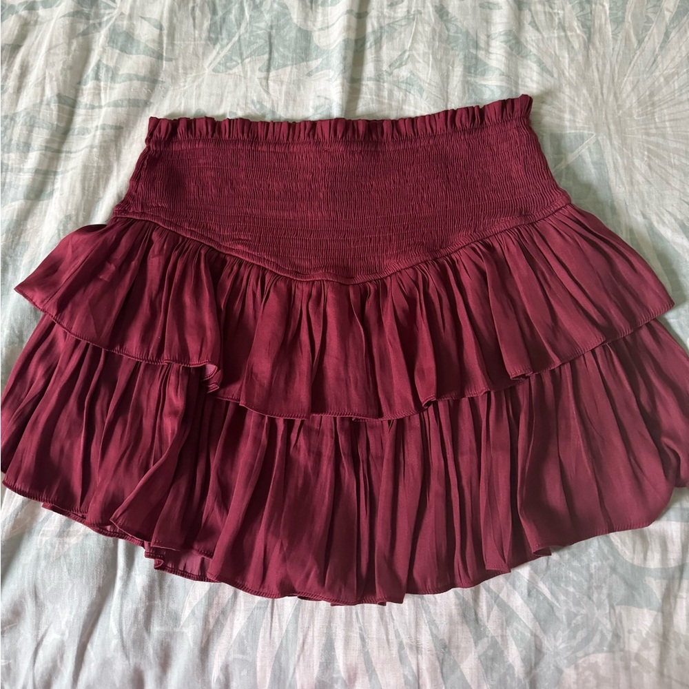 Fun skort in rich maroon color